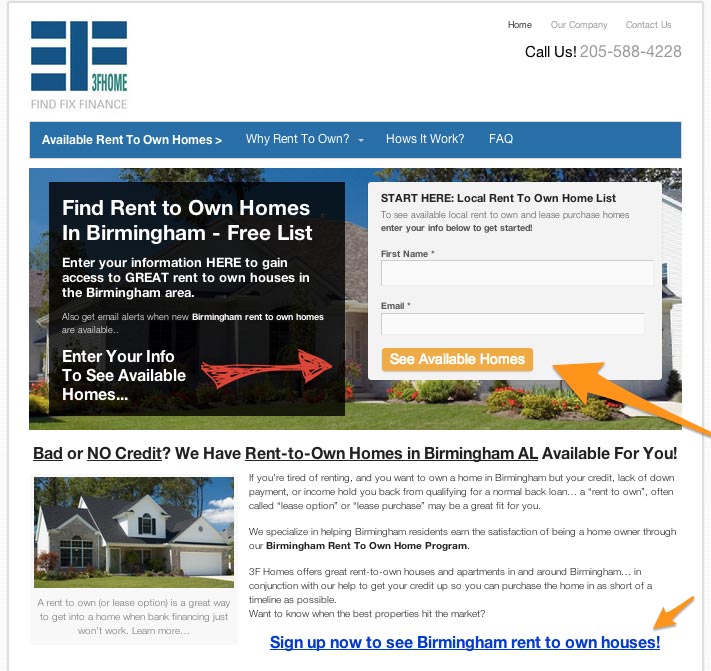 See Our Rent To Own site Template For Real Estate Investors!