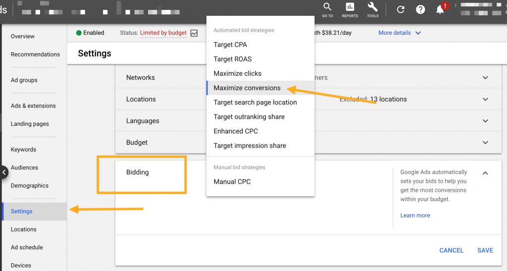 Google Ads Maximize Conversions Bidding Strategy Maximize Conversions Bid Strategy