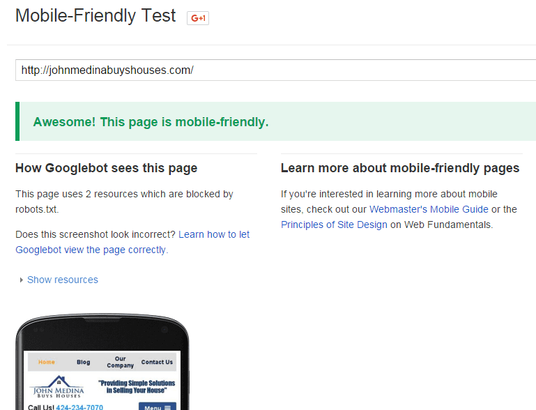 mobile-friendly-successful-test