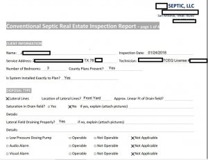 septic inspection