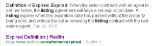 Definition: Asheville Expired Listing